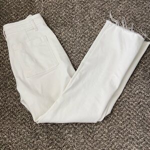 Zara Off-White Denim Pants